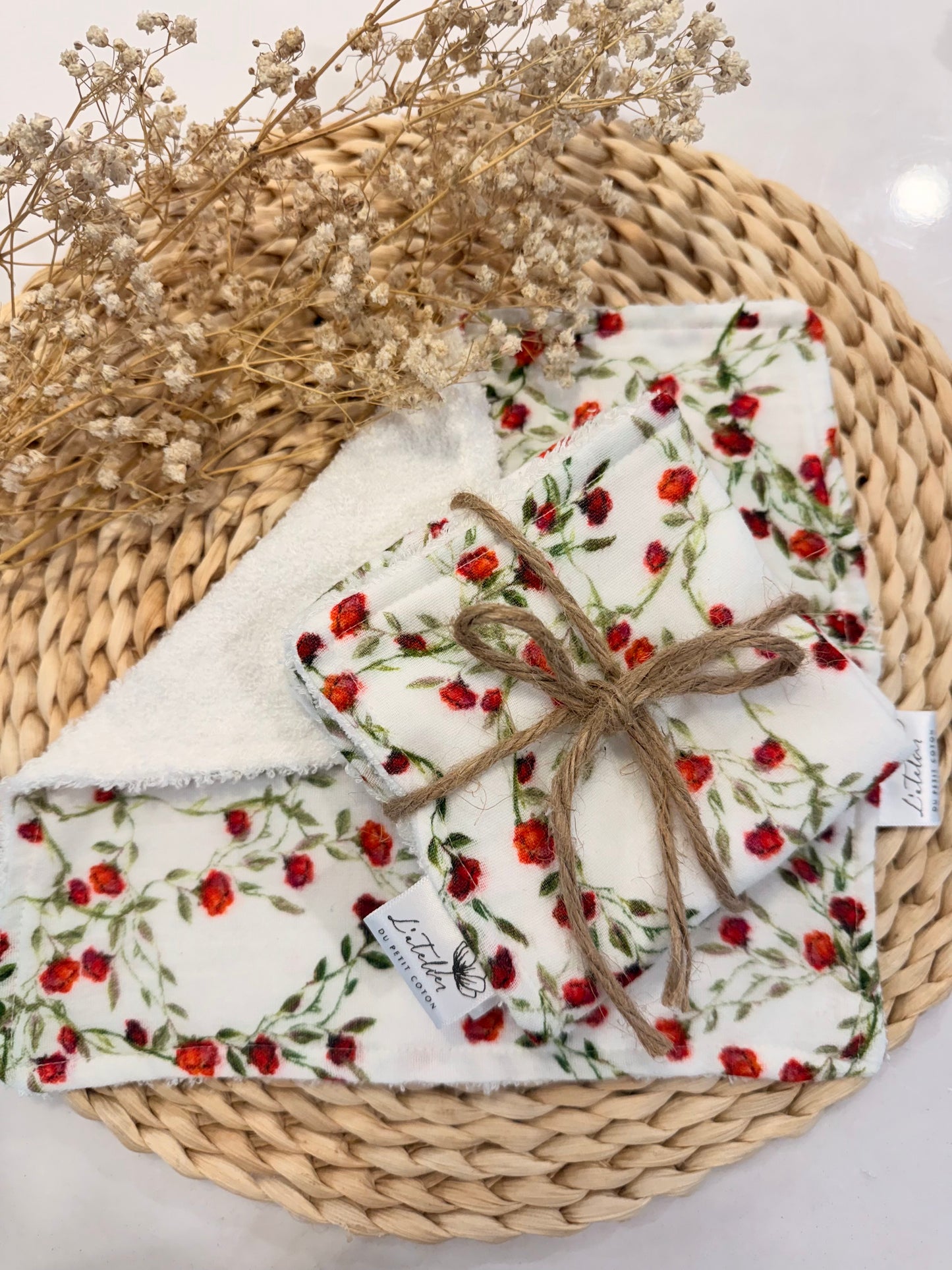 Débarbouillette fleurs