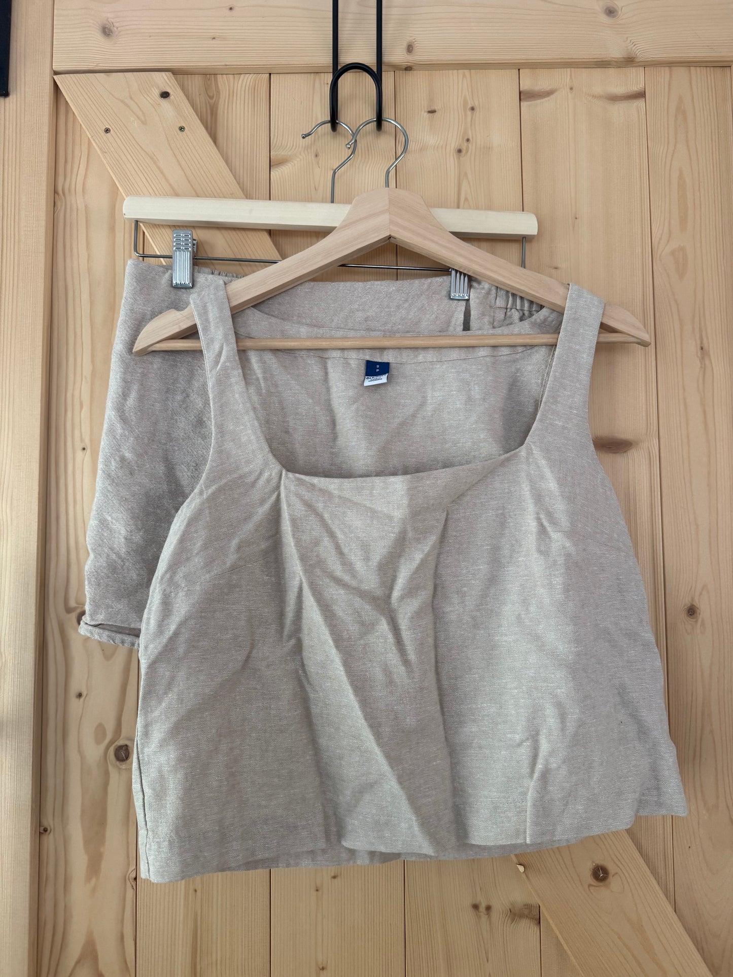 Ensemble jupe/short et top en lin