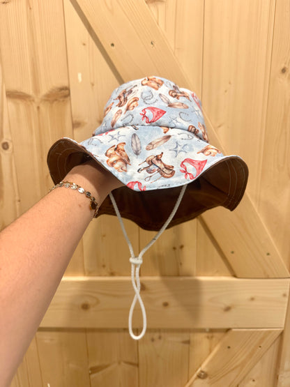 Chapeau western bleu